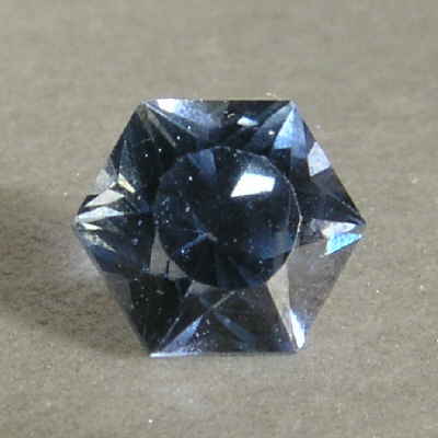 blue montana sapphire hexagonal